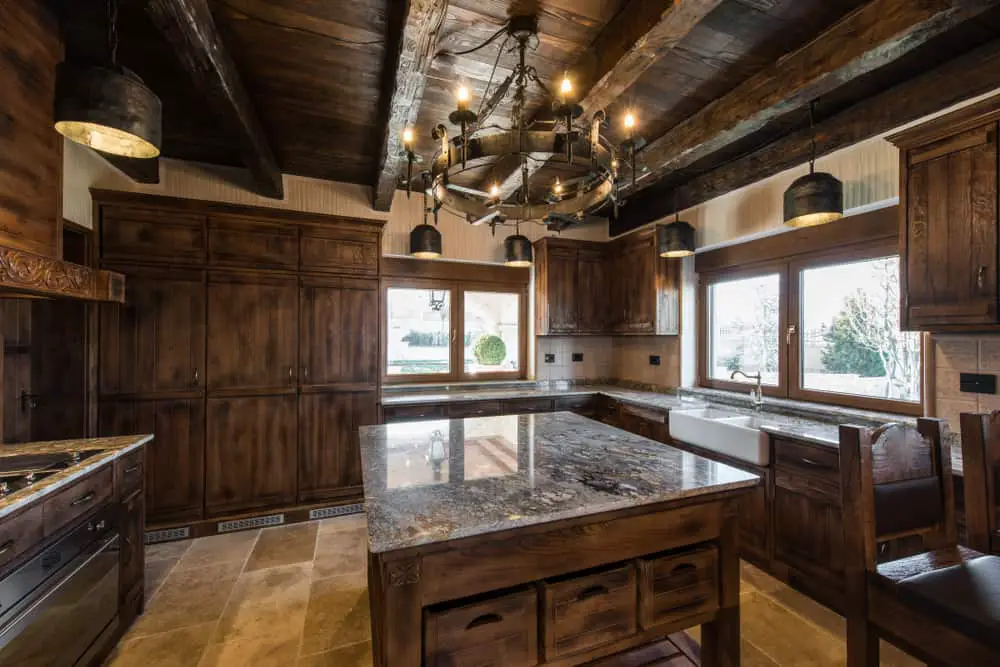 Dark Wood cabin kitchen ideas