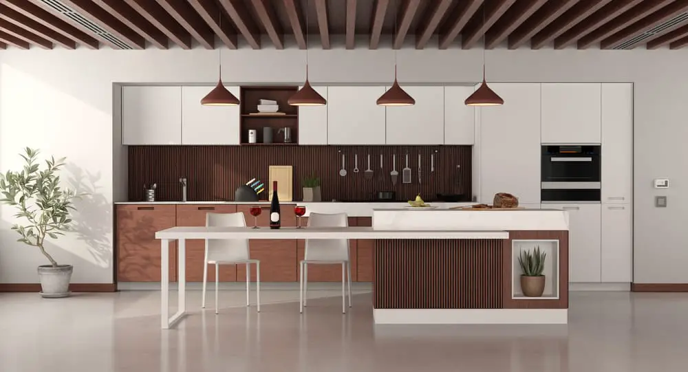 Exposed Wooden Beams modern kitchen ideas