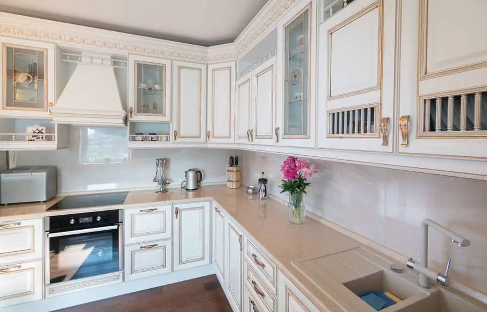 Exquisite Golden Accents white kitchen ideas