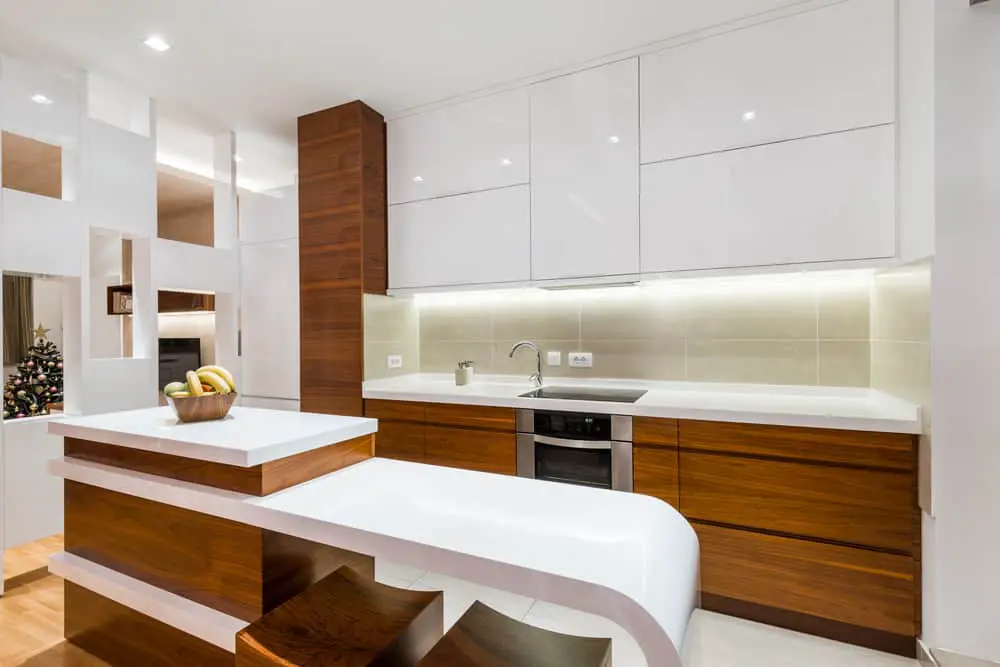 Glossy Wood modern kitchen ideas