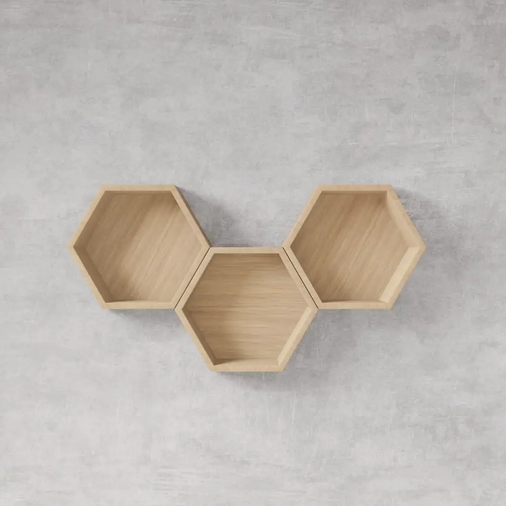 Hexagons Kitchen Shelves