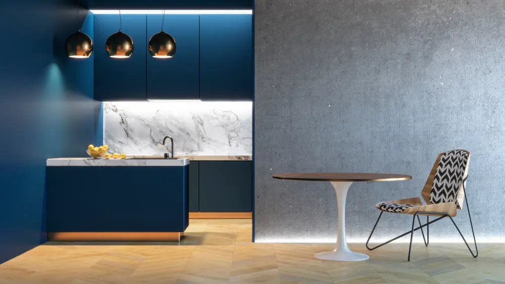 Navy Blue and Gray modern kitchen ideas