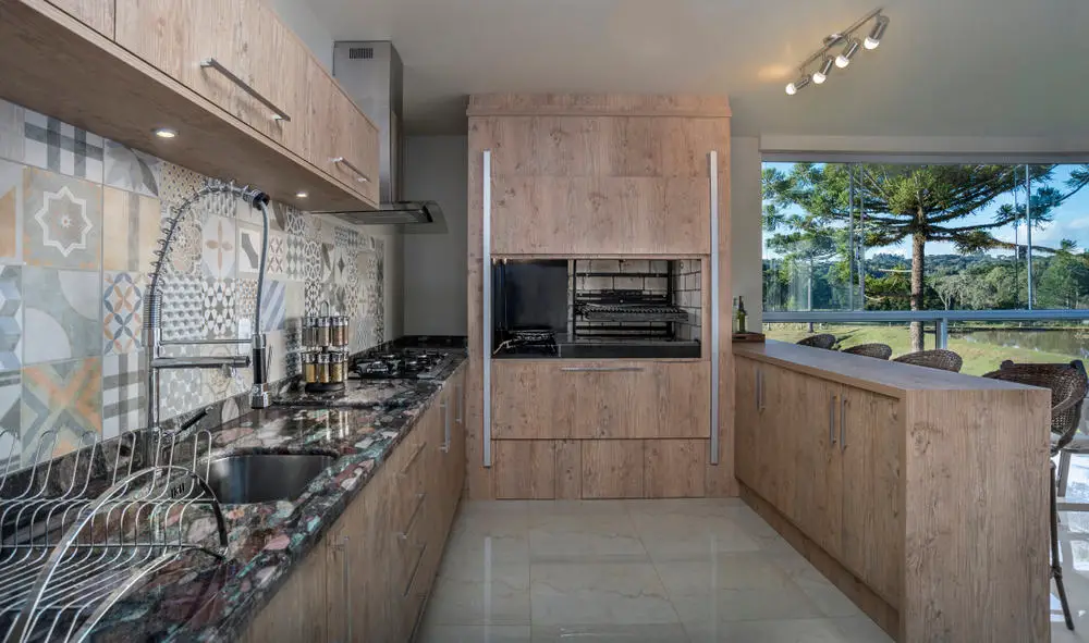 Patterned Backsplash cabin kitchen ideas