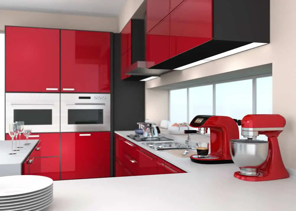 Shiny Reds modern kitchen ideas