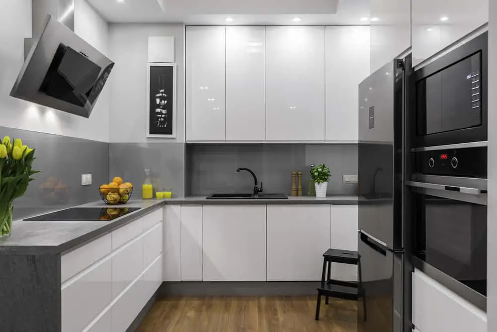 White Gray and Steel modern kitchen ideas