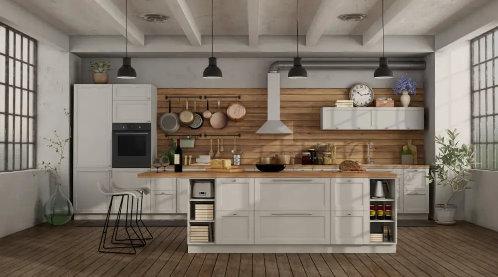 Whitewash Beams cabin kitchen ideas