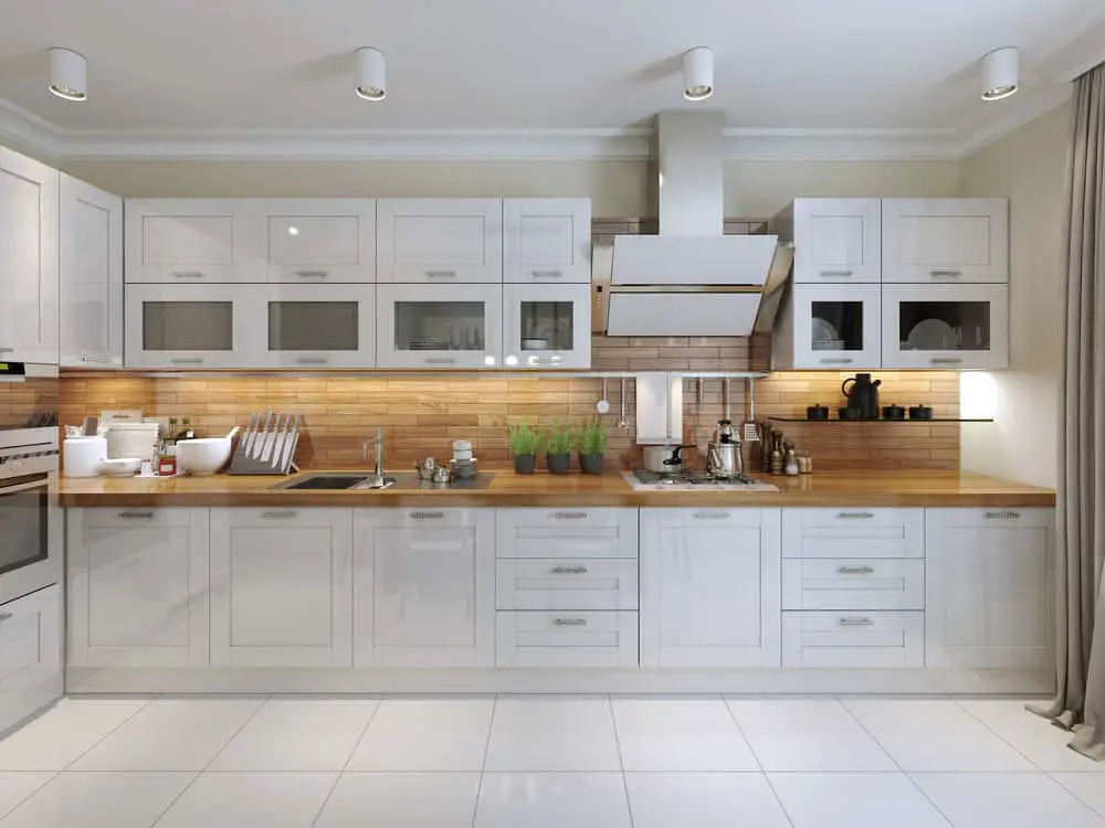 Wooden Backsplashes white kitchen ideas