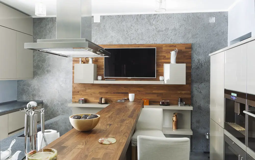 Wooden Waterfall modern kitchen ideas