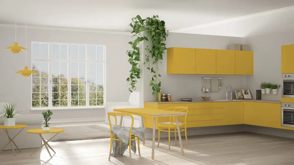 Brighten-up Windowless Kitchen Corners yellow kitchen ideas