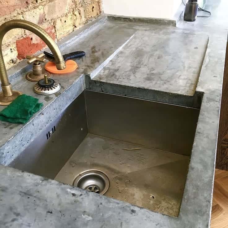 Concrete kitchen countertop material