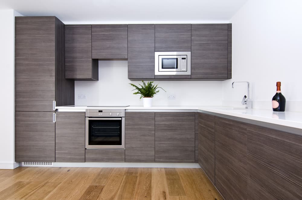 Modern Veneer Wood kitchen cabinet refacing ideas