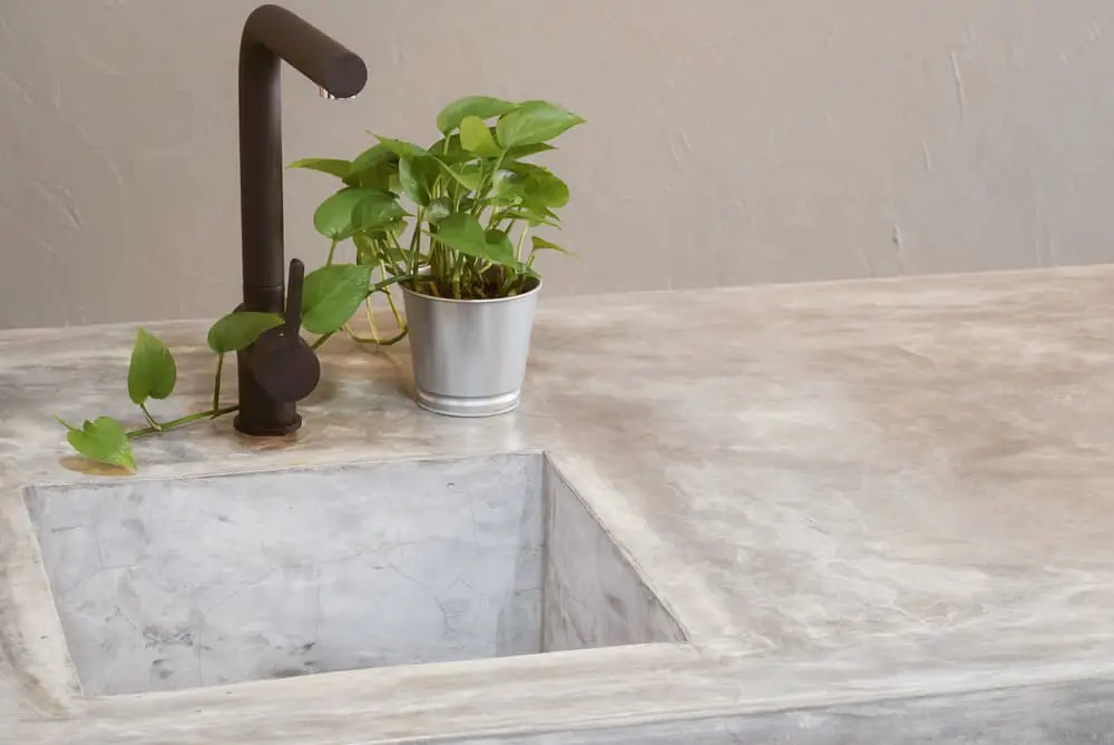 Rough Concrete Finish kitchen countertop design ideas