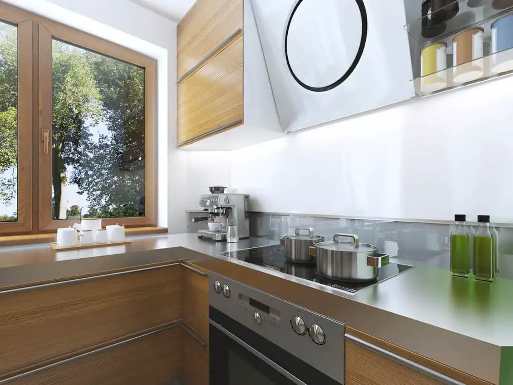 Steel and Wood kitchen countertop design ideas