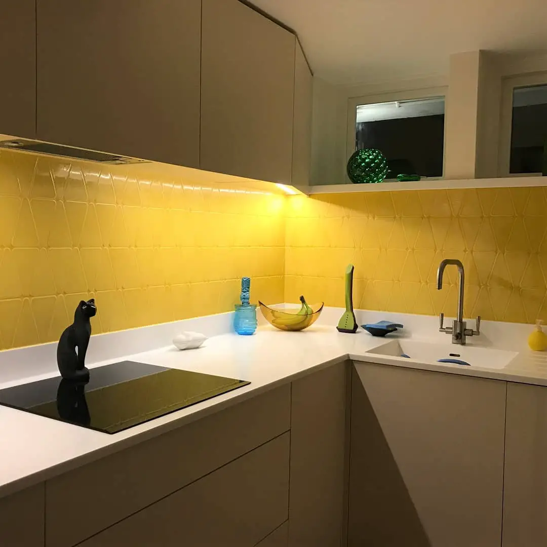 Yellow Tiles yellow kitchen ideas