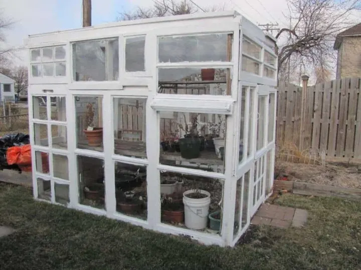 Recycled Glass-Window DIY Greenhouses