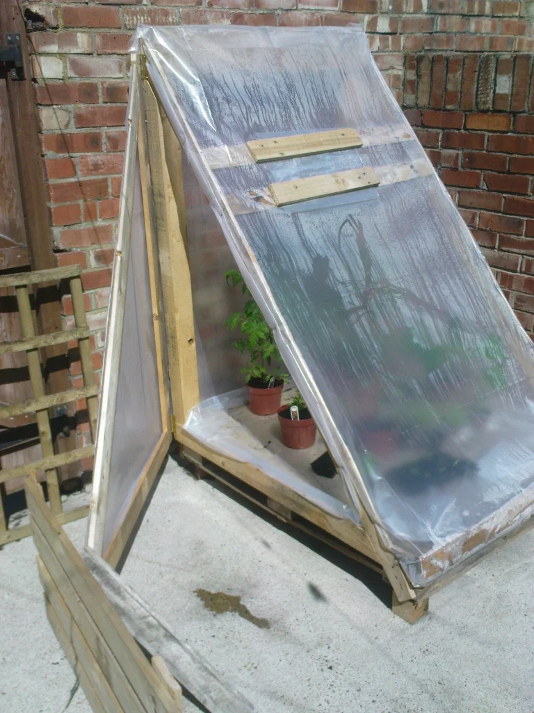 Small-Space Wood Pallet Greenhouse