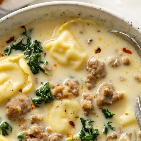 Creamy Chicken Tortellini Soup