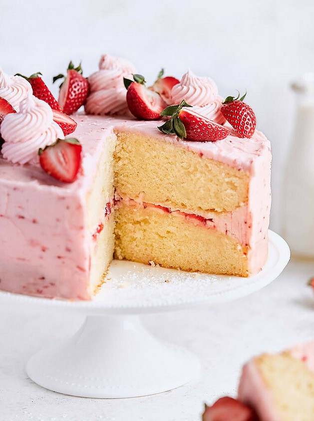 Spring Strawberry Layer Cake