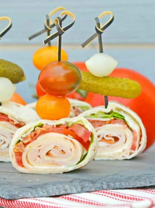 Club Sandwich Pinwheels