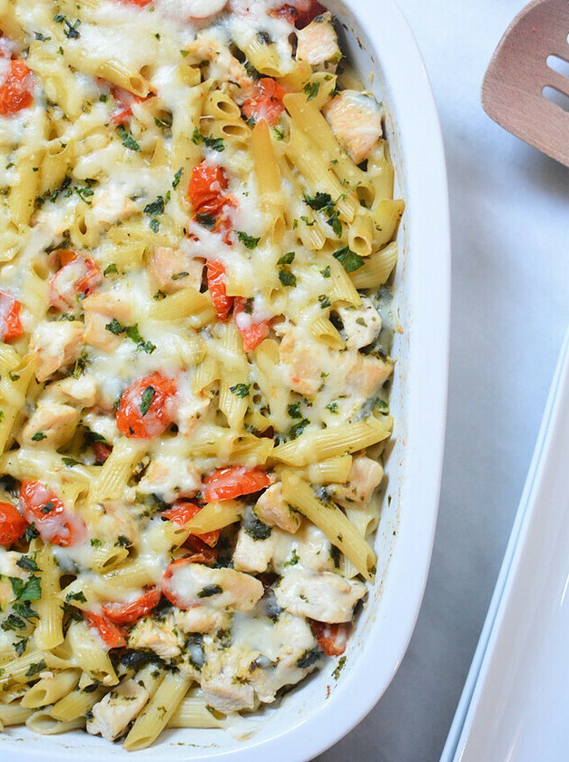 Tomato Basil Pasta with Grilled Chicken