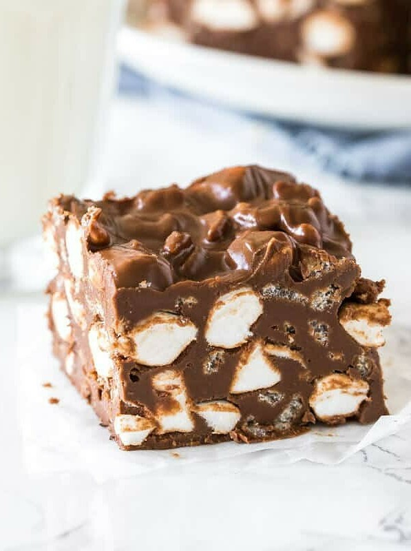 No Bake Rocky Road Bars