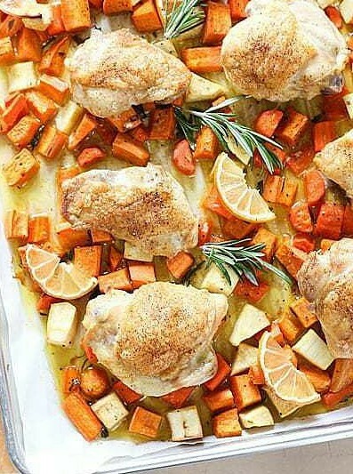 Sheet Pan Roast Chicken Dinner