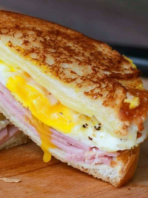 Ham and Egg Grilled Cheese Sandwich