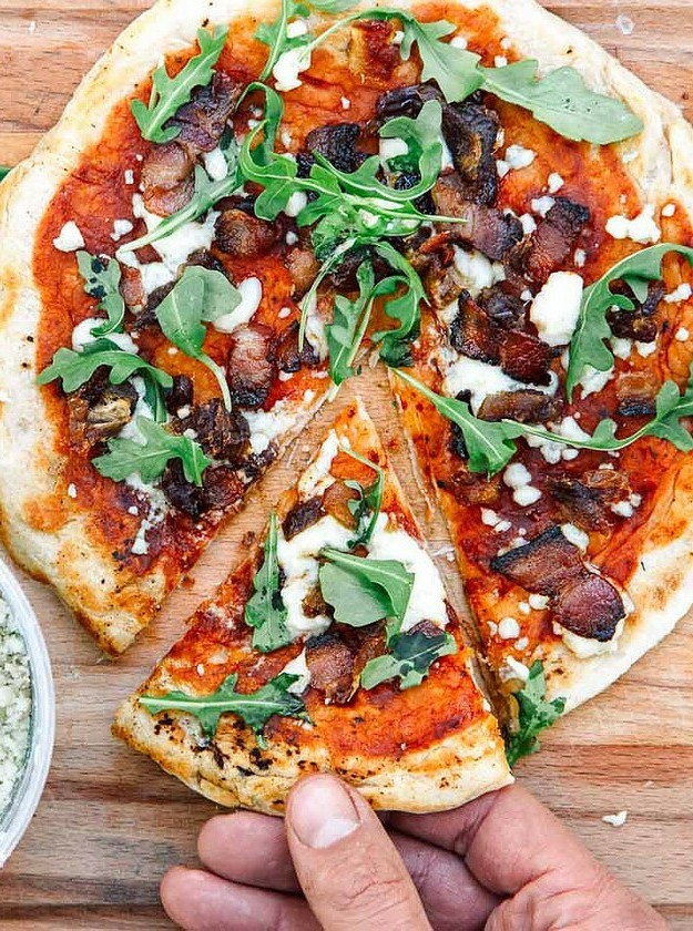 Cast Iron Pizza with Bacon and Dates