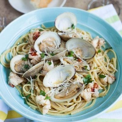 7 Mares Pasta in White Wine Sauce