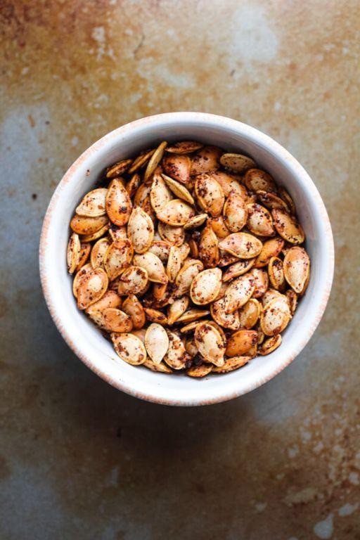 Acorn Squash Seeds Roasted with Spices