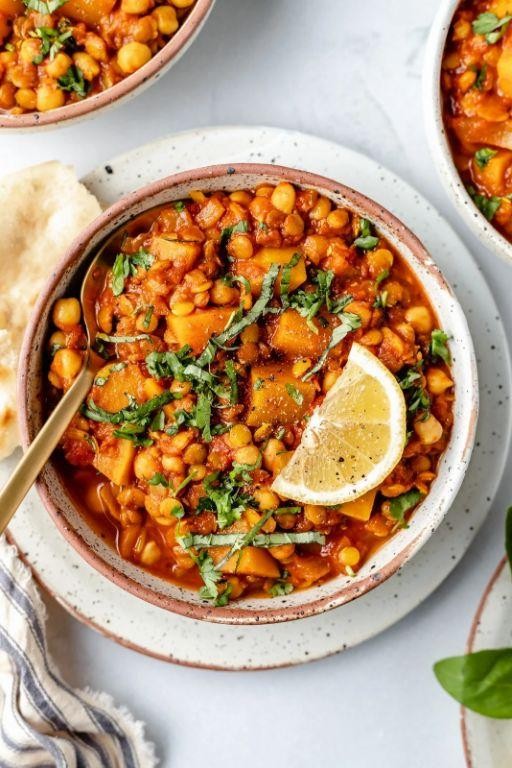 Acorn Squash and Chickpea Stew