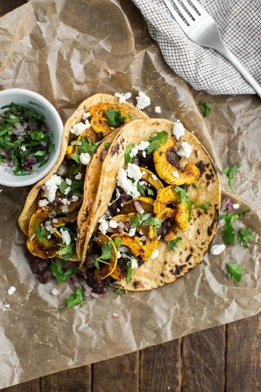 Acorn and Black Bean Tacos