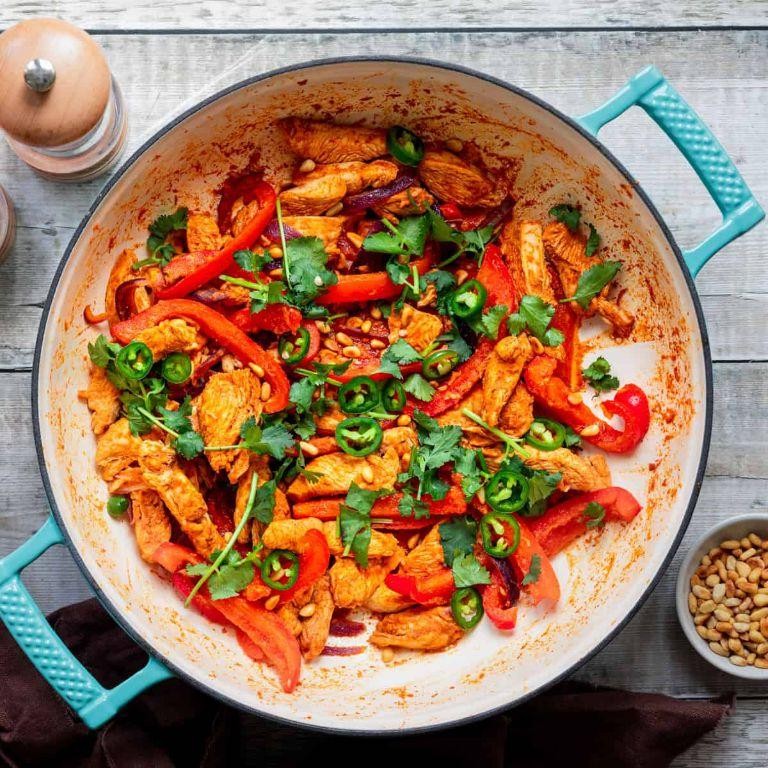 African Chicken and Vegetable Stir Fry