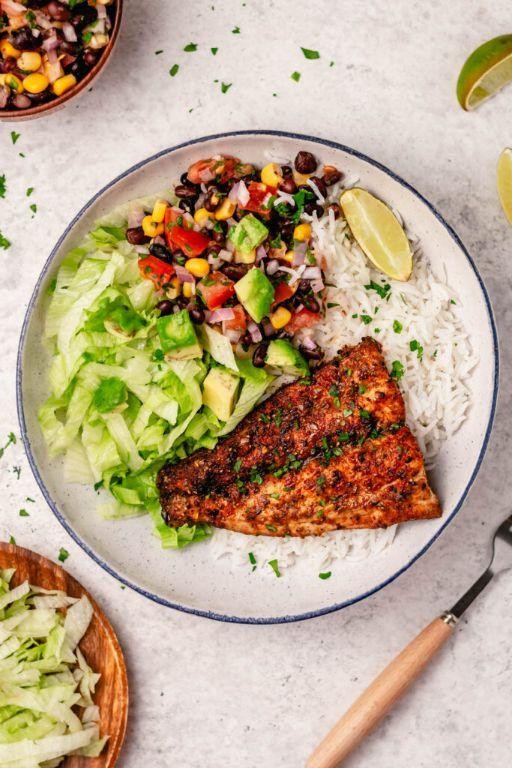 Air Fryer Mahi Mahi with Cilantro Lime Rice