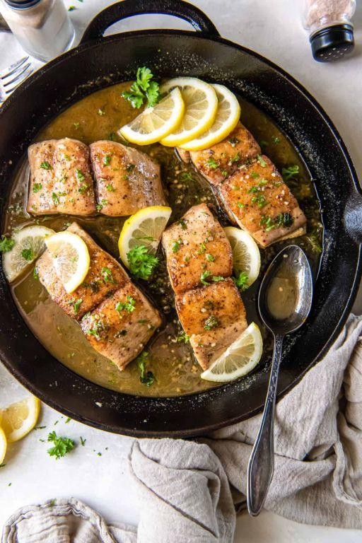 Air Fryer Mahi Mahi with Lemon Butter Sauce