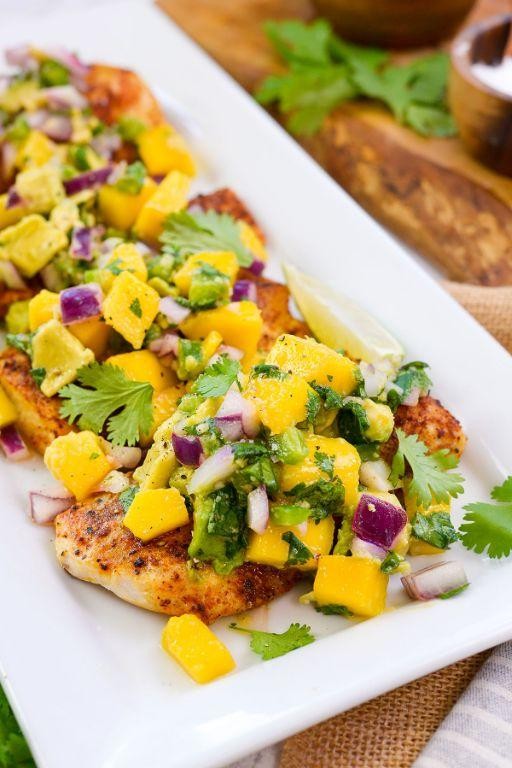 Air Fryer Mahi Mahi with Mango Salsa