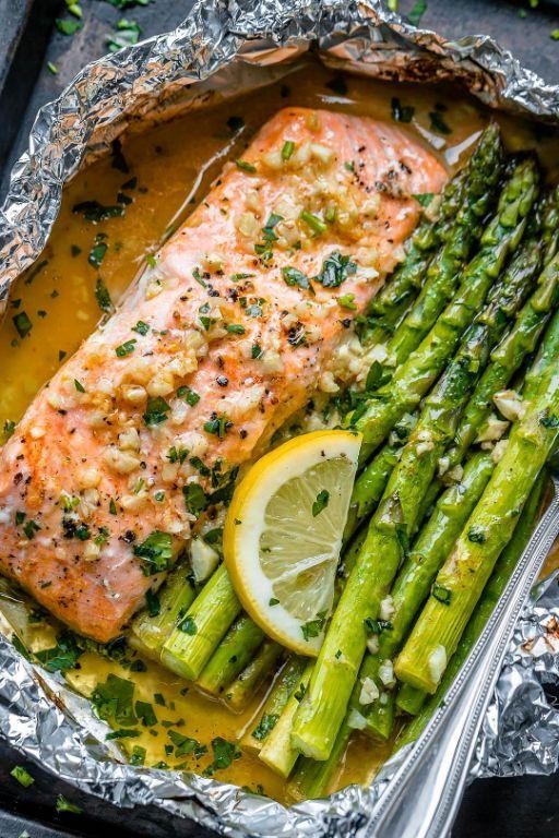 Alaskan Salmon and Asparagus Foil Packets