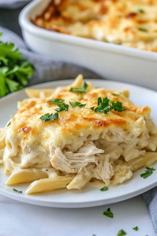 Alfredo Dump and Bake Chicken