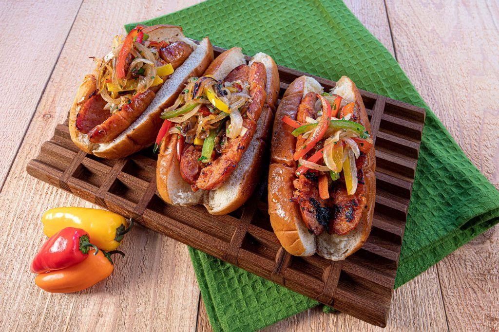 Alligator Sausage and Peppers
