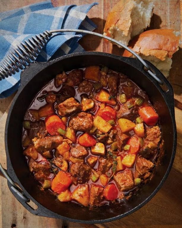 Alligator Stew with Root Vegetables