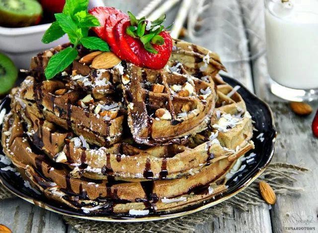 Almond Joy Waffles