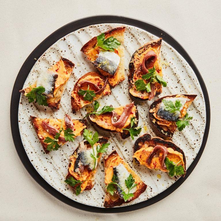 Anchovy and Butter Canapés
