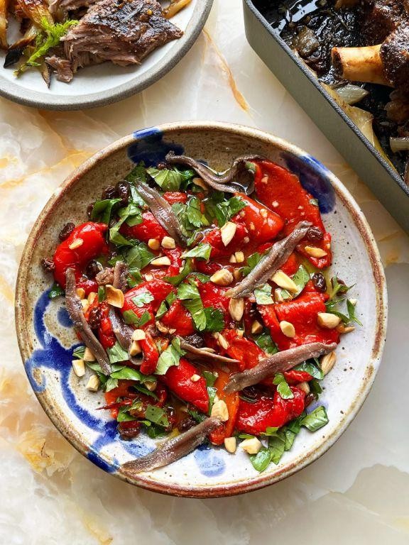 Anchovy and Roasted Pepper Salad