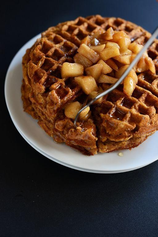 Apple Cinnamon Vegan Waffles