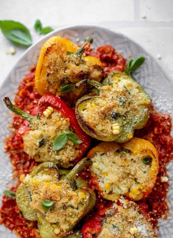 Arborio Rice Stuffed Bell Peppers