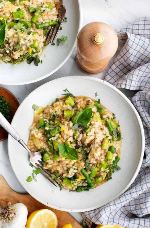 Arborio Rice and Asparagus Lemon Risotto