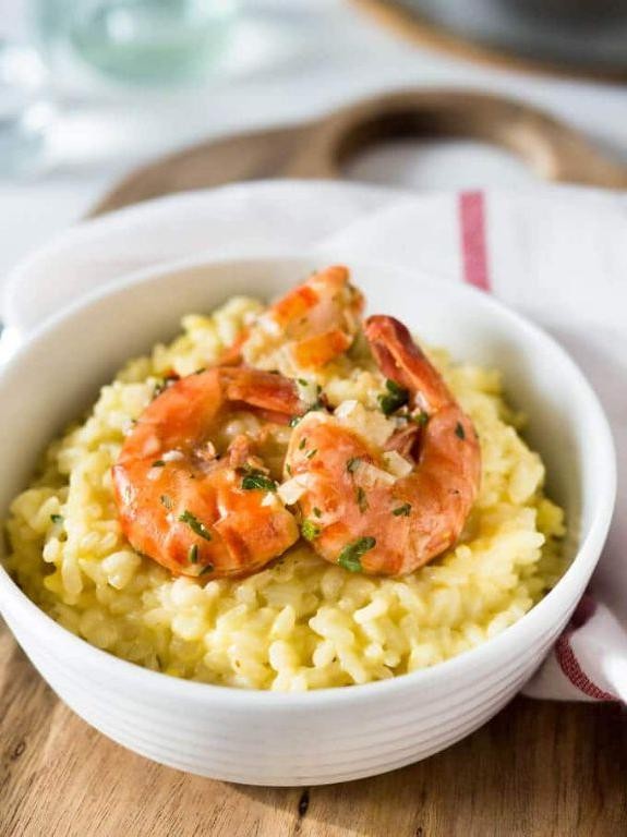 Arborio Rice with Saffron and Shrimp