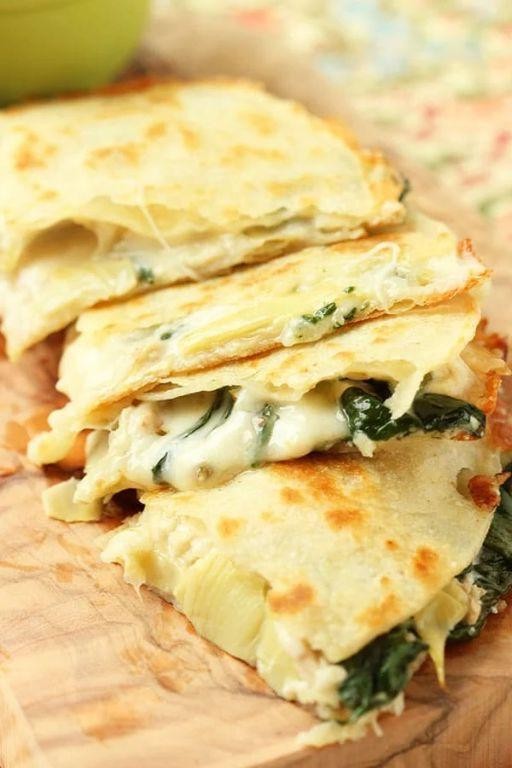 Artichoke and Chicken Quesadillas