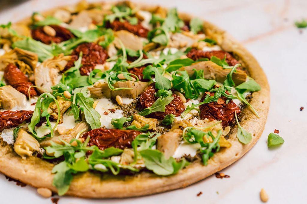 Artichoke and Sun-Dried Tomato Pizza