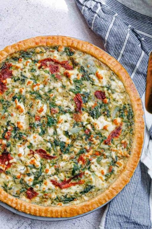 Artichoke and Sun-Dried Tomato Quiche